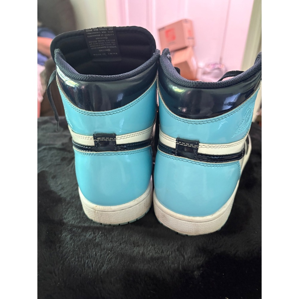 Nike Air Jordan 1 Retro High Blue Chill Obsidian Patent Leather CD0461-401 - Picture 5 of 9